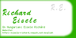 richard eisele business card